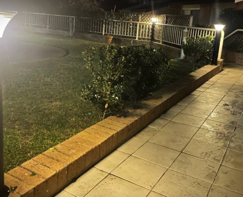 commercial solar bollards in a retirement village