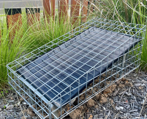 Solar panel in vandal proof cover