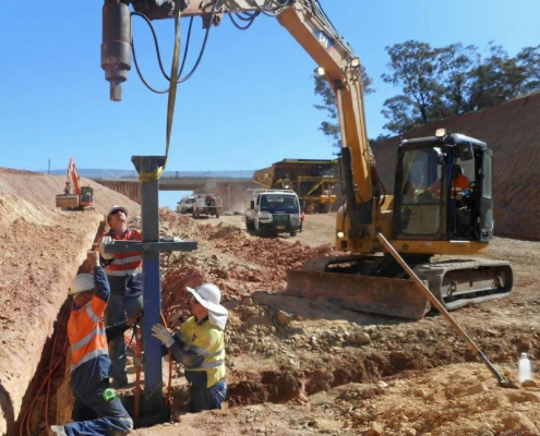 installing solar mine lights