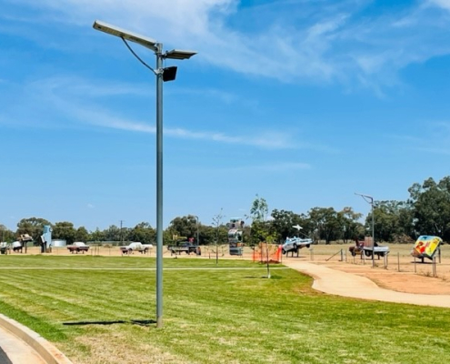 Solar street lights at Utes In The Paddock