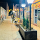 solar coach lights in a laneway