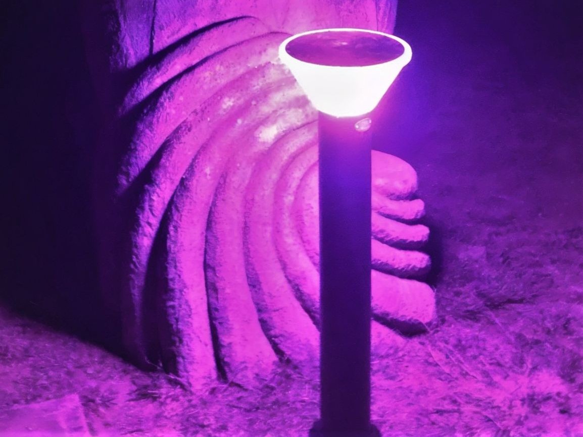 mauve solar bollard