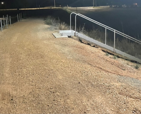 Park lighting by the Bogan River NSW