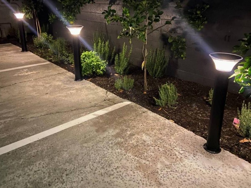 a commercial grade LED solar bollard