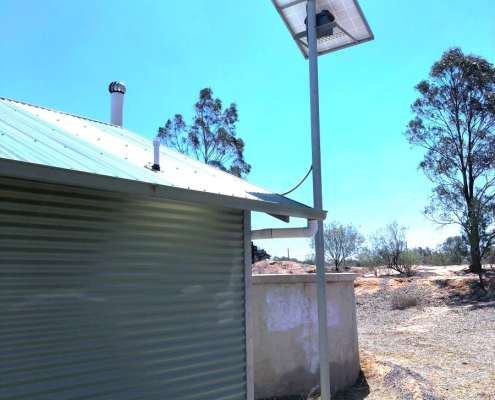 Solar lighting at a rest stop