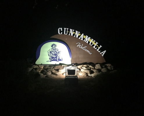 solar floodlights at Cunnamulla NSW